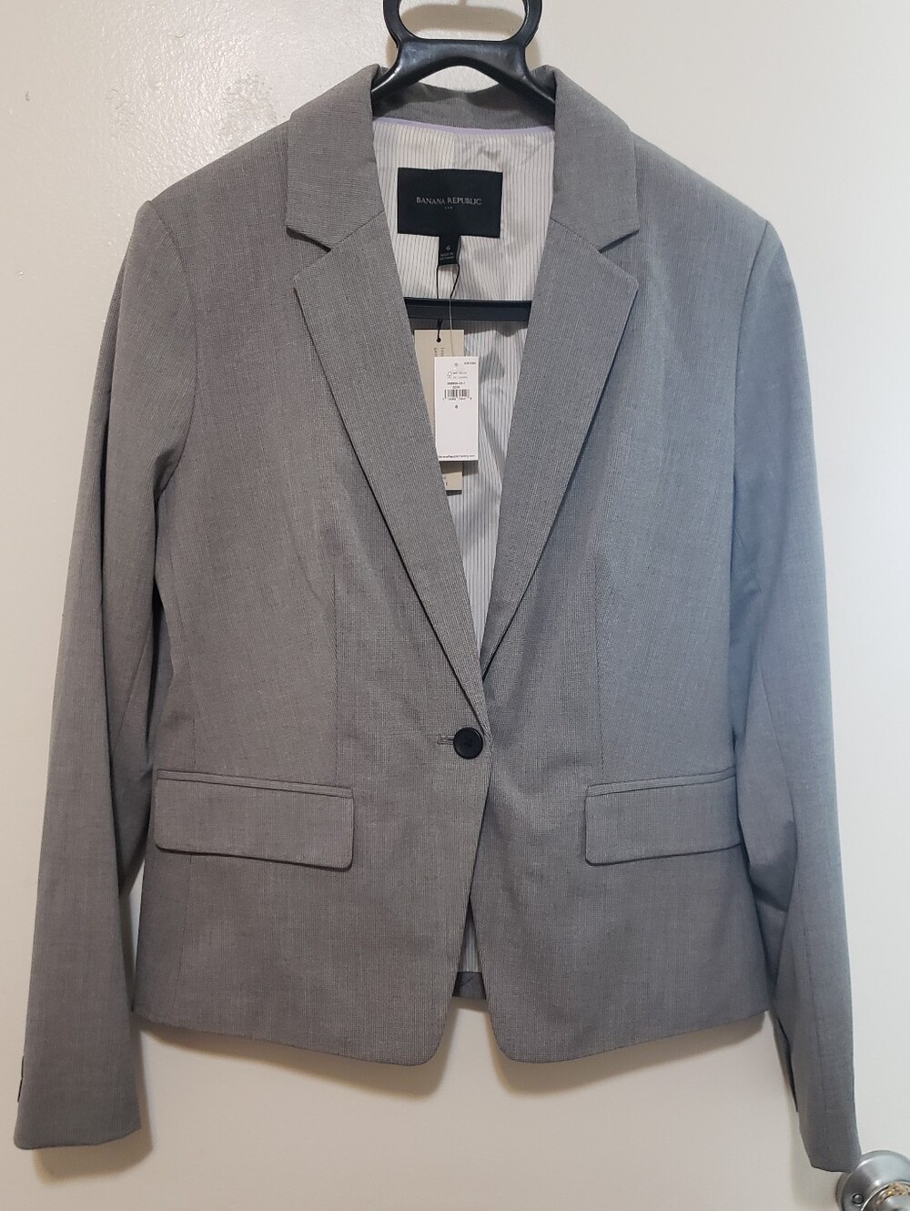 2 PC Banana Republic Gray Women's Tailored Blazer And Dress Pants